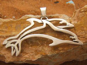 Pendentif Dauphins en argent