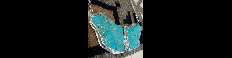 Collier En Turquoise - Pierre Naturelle, En Excellent état, Occasion