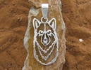 Pendentif loup en argent