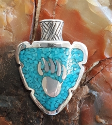 Pendentif tête d'indien