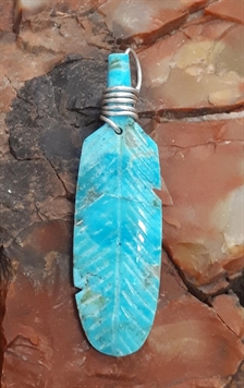Pendentif en Turquoise verte