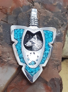 Pointe de flèche en turquoise