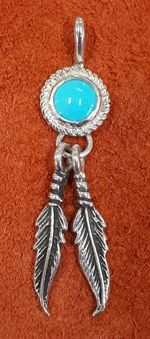 pendentif aigle en argent et turquoise