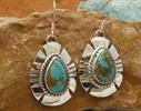 Boucles d'oreilles en turquoise