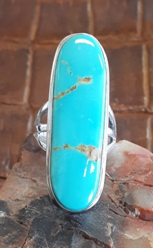 Bague turquoise corail
